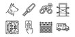 © IJ-studio - Security screening line icon set, inspection and access control