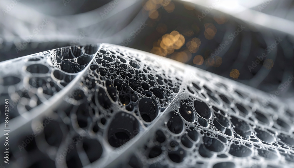 Abstract Cellular Texture: The image showcases a close-up of an ...