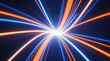 © inklonglove - Bright light streaks radiating from central point on dark background