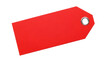 © Florin - Red price tag PNG isolated on transparent background, blank label for sale promotion and retail marketing