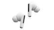 © LUXSTORY - Pair of white wireless earbuds isolated PNG on transparent background, modern audio technology for music listening and communication