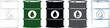 © OMA - Set of oil barrel icons in various graphic styles showing industrial fuel storage containers with drop symbol