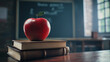 © Natalia Klenova - Red Apple on Books in Classroom Setting