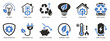 © PrimateIT - Energy Efficiency and Green Technology Icon Set Vector Symbols for Sustainability, Renewable Power, and Eco-Friendly Living