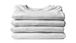 © Sandra - Stack of clean white folded t-shirts, basic apparel for laundry, clothing, and textile concepts on transparent background