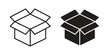 © Ranveer - Open box icons. doodles vector. icon set in line strokes