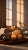 Relaksujące spa z aromatycznymi świecami