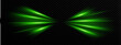 © RDVector - Light speed with line green png and effect. Cartoon laser glow with neon and line. Light speed energy poster flare star tech shiny swirl road movement burst bg anime flash funnel car magic spark.