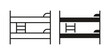© Hunt - Bunk bed icons. silhouette icon vector flat illustration on white background. line art icons