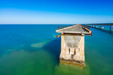 Old Seven Mile Bridge Florida Keys. Long exposure