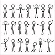 © adi yuhanggana - Stickman set with various poses expressions and movements.