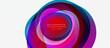 © antishock - Abstract concentric circles, vibrant colors blend. Pink, blue, purple hues create dynamic visual effect. Text reads background design.