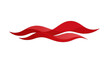 © NguyenThi - Red wavy abstract ribbon design.