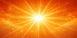 © NUR 0.2 - Abstract vector background featuring a bright orange and yellow sunburst design with warm sunlight rays and a glowing star explosion to illustrate summer energy