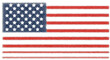 © Jamshadul - American flag with stars and stripes, symbol of the united states, patriotic emblem, national symbol, isolated on