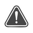 © FryArt - Gray Triangle Exclamation Mark Icon for Caution and Attention Symbol Design