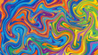 © Cloud - Abstract colorful swirl paint background. Artistic marbling effect texture. Creative liquid fluid flow pattern. Psychedelic rainbow wave. Vivid bright ink art. Retro groove style.