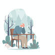 © Adobe Contributor - Elderly man feeling stressed and lonely outdoors in the cold winter Depression concept