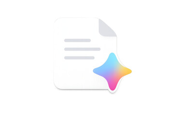 Naklejka na meble Document with Colorful Star, transparent background Vector illustration