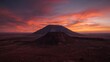 © The 2R Artificiality - Martian desert scene during sunset highlighting volcanic rocks and crater formation, ideal for editorial header backgrounds