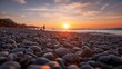 © NFTNexus - Evening scene on a rocky shoreline with soft focus background, highlighting natural landscape features