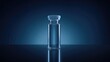 © AImmersive Imagery - Pharmaceutical vial placed against a dark blue backdrop, medication containment and laboratory safety