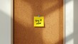 © AImmersive Imagery - A handwritten note attached to a cork board used for task management and planning, highlighting office organization