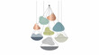 © Zenon - Isolated vector object representing emotional balance through abstract suspended forms arranged in equilibrium.