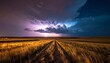 © Hengki - long exposure night storm over empty plains, minimal lights, restrained cinematic palette