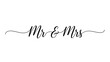 © Annisa Nurbaiti - Elegant Mr. and Mrs. Calligraphy Design for Wedding Invitations and Decorations