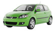 © Nahid - Modern Green Compact Hatchback Car Isolated for Automotive Design isolated on transparent background