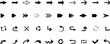 © MDARAFAT - Arrow set icon Cursor  Black vector arrows icons Arrow isolated vector graphic elements.
