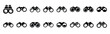 © ganesh106 - binocular view silhouette icon set