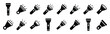 © ganesh106 - flashlight beam silhouette icon set