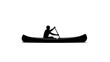 © mdshawon - Silhouette of a person canoeing on a serene body of water