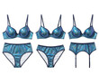 © BANESA - Blue lingerie set isolated on transparent background