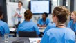 © Thanyaporn - Team Meeting in Medical Training Session with Focus on Speaker