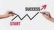 © Tannia - Business Success Growth Concept with Start to Success Upward Arrow