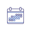 © Rekza - Simple calendar icon illustration with blue outline and squares representing days