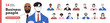 © Good Studio - Worried business people avatars set. Troubled professionals with negative emotions. Office workers, employees with angry, sad, stressed face expressions. Flat vector illustration on white background