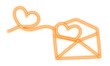 © MOST JUTHI KHATUN - A vibrant orange glowing heart and envelope illustration symbolizing love and connection