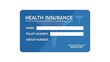 © Farhan - Health insurance card with blank fields.
