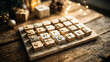 © Inai - Advent calendar with small task boxes on a wooden table. A festive countdown design for Christmas preparation, checklists, family traditions, and holiday planning themes.