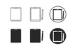 © Precious - Tablet and stylus icons set. Digital drawing and design vector icons.