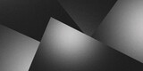 Abstract Black and White Geometric Background with Grainy Noise Texture,Minimalist Dark Monochromatic Polygonal Gradient Background