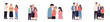 © NineteenVisualStudio - Happy Mothers Day Illustration Showing Family Giving Gifts And Respect To Beloved Mother In Flat Vector Style