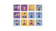 © rashyn - Collection of People Engaged in Various Hobbies and Activities.
