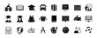 © Dear Lala - School icon set. Education and school subject symbol. Vector illustration.