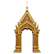 © Khayrunnesa graphic  - Golden thai style archway with intricate carvings and ornate details