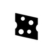 © Roni - Minimal cheese pictogram created with negative space holes and smooth form On white Background Vector illustration
